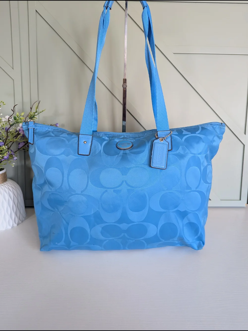 Coach Getaway Signature Nylon Packable Weekender Tote Bag